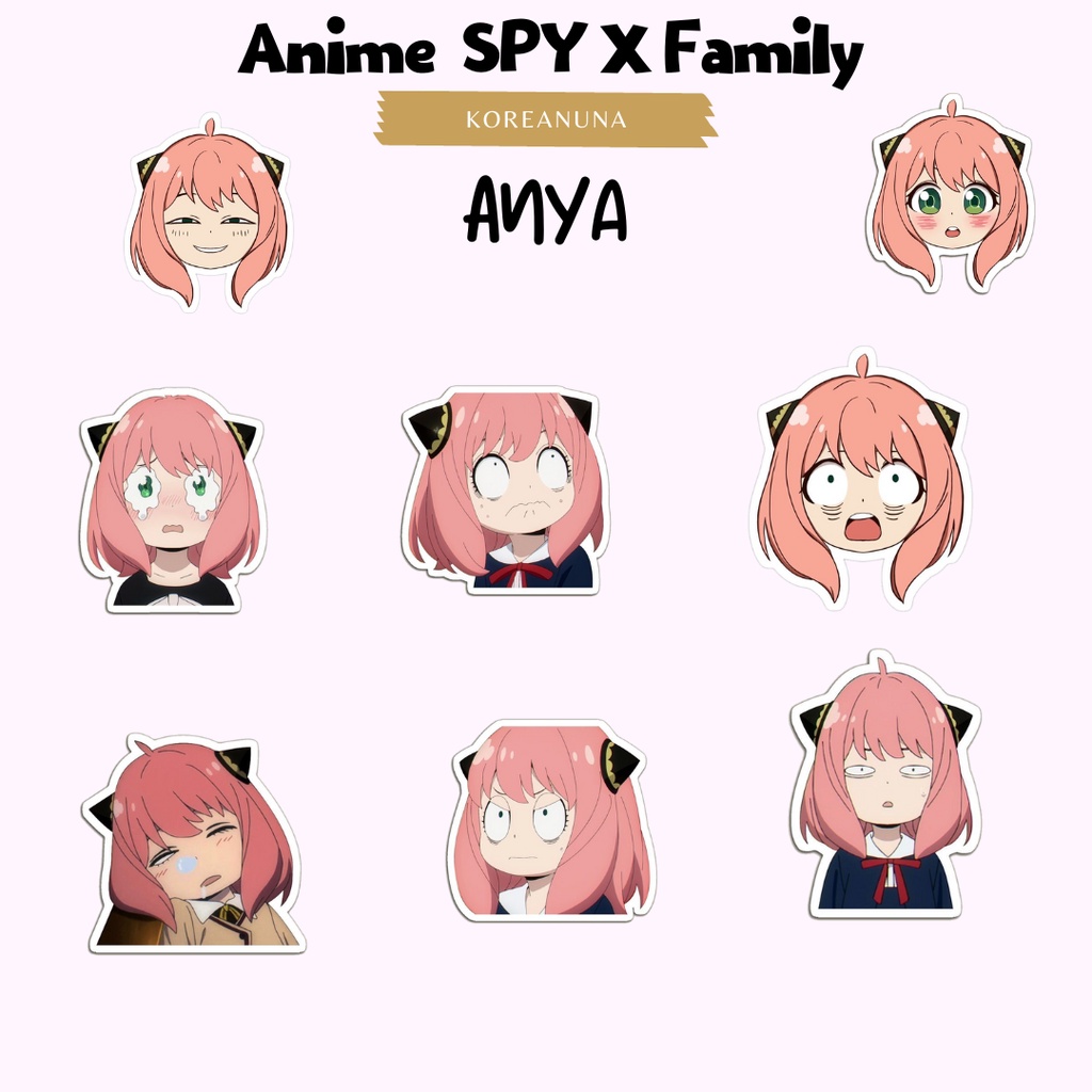 Jual Stiker Anime SPY X Family Anya Kartun Lucu Aesthetic Sticker Deco ...