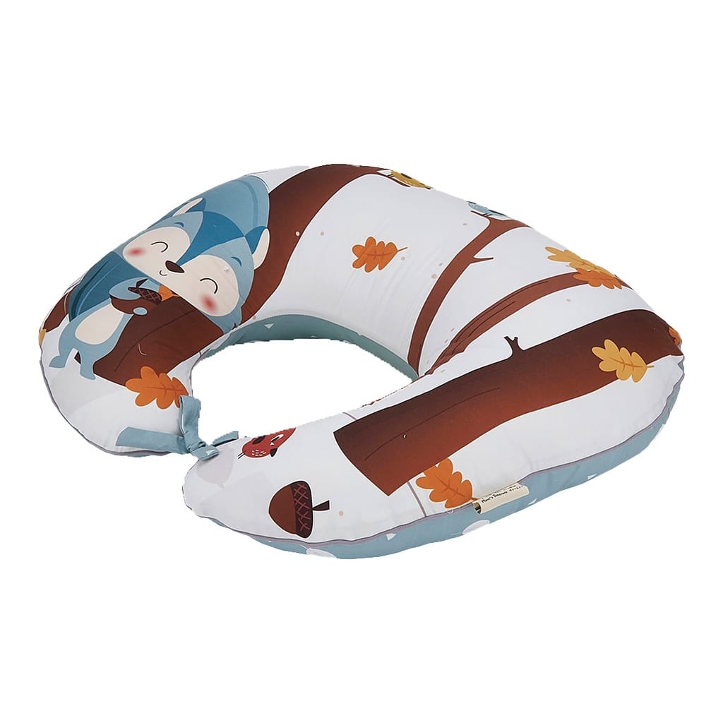 Vee &amp; Mee Nursing Pillow Bantal Menyusui Anti Bakteri + Free Bantal Lengan Squirrel Series  - VMB 2030