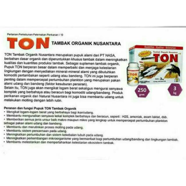 ORIGINAL TON Pupuk Organik Perikanan Nasa Nasa Jakarta