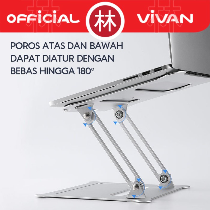 Vivan VLS01 Aluminum Alloy Liftable &amp; Foldable Cooling Stand Laptop