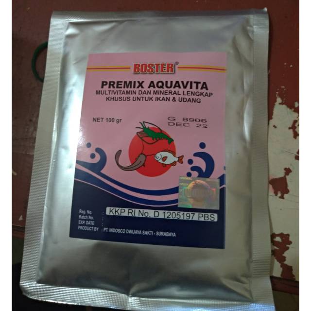 BOSTER PREMIX AQUAVITA OBAT IKAN VITAMIN IKAN 100 GRAM