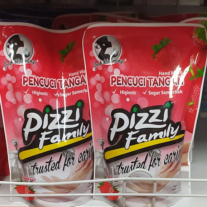 Sabun Cuci Tangan Pizzi Family Aroma Strawberry Hand Wash Kemasan Isi Ulang Refill HAND SOAP 375ml