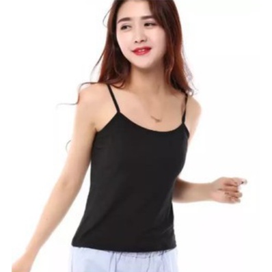 Tanktop Singlet Wanita Bahan Kaos Size S,M,L,XL.