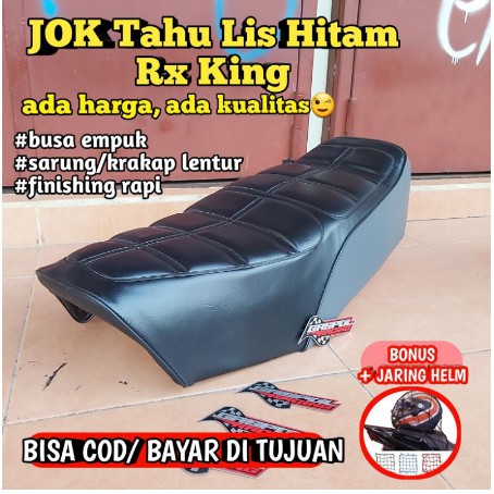 JOK RX KING MODEL MEDAN TAHU LIST HITAM BUSA EMPUK KRAKAP LENTUR FINISHING HALUS BY GASPOL RACING
