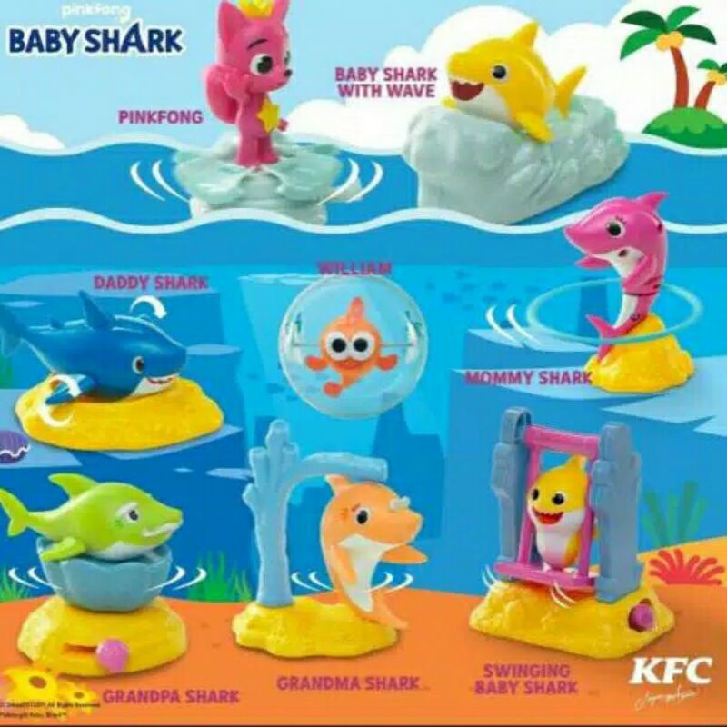 Chaki Kids Meal Baby Shark 2020 KFC Mainan Anak Grandma