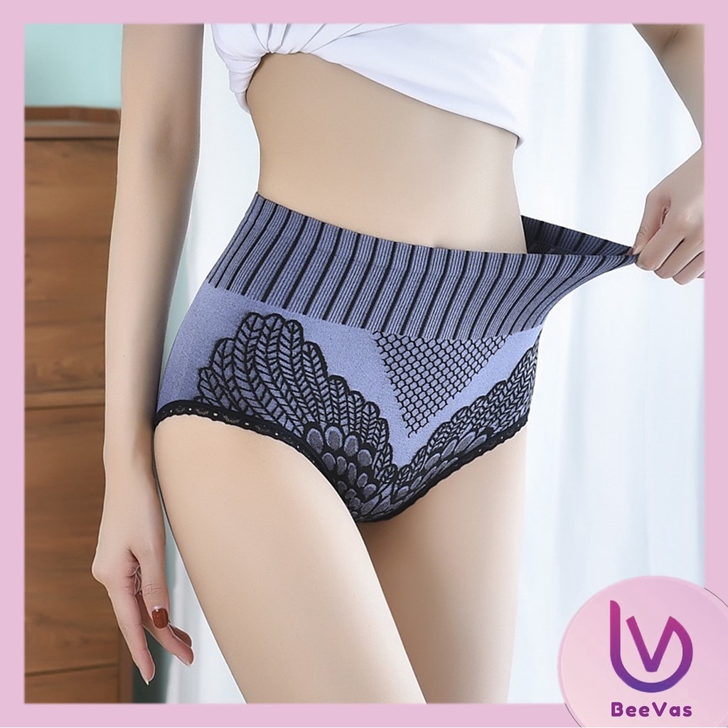 BV.ID CD540 CELANA DALAM HIGH WAIST SEAMLESS PEMBENTUK TUBUH UNTUK WANITA KORSET PANTS CD UNDERWEAR MOTIF COD