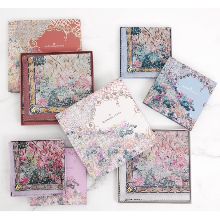 The Sevilla Series Small 90x90cm Buttonscarves (Fix dapat dari Storepass BS)
