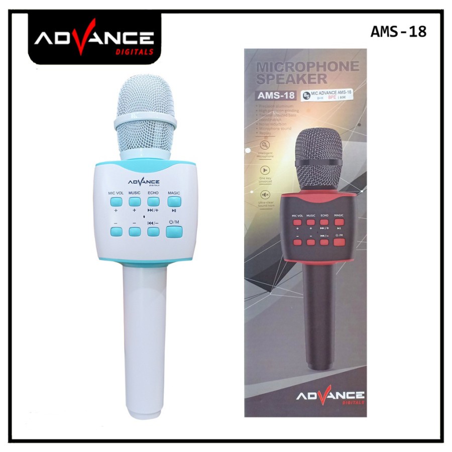 Advance AMS-18 Microphone Bluetooth Mic Karaoke