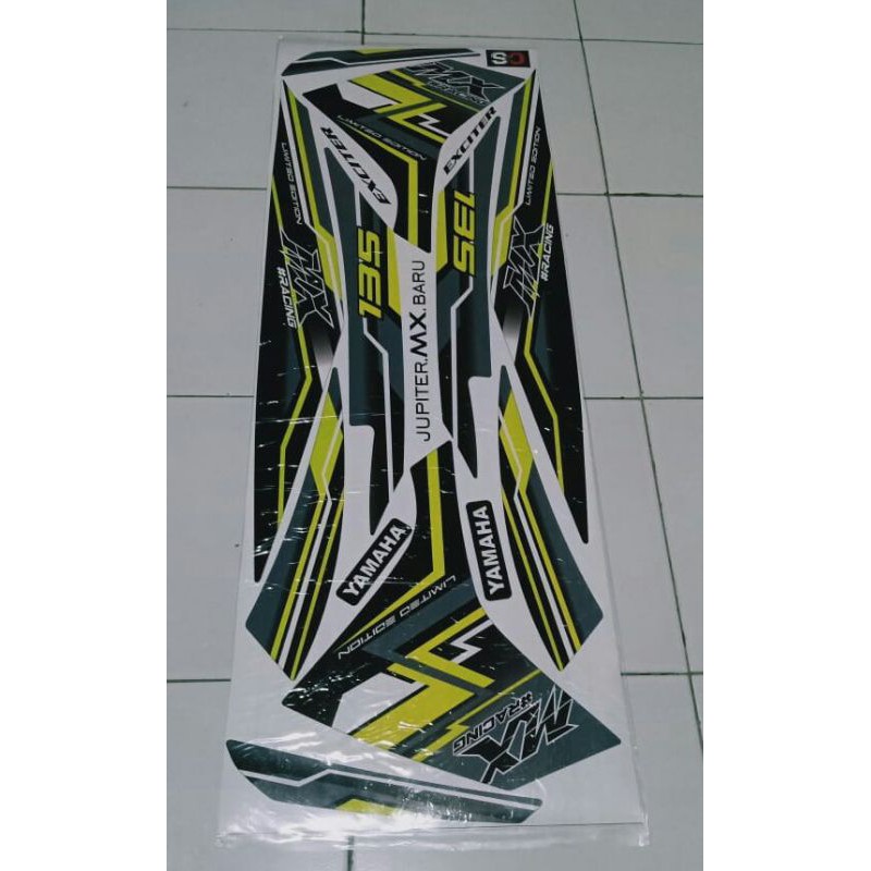 Striping sticker variasi new Jupiter mx 135 exciter warna hijau muda