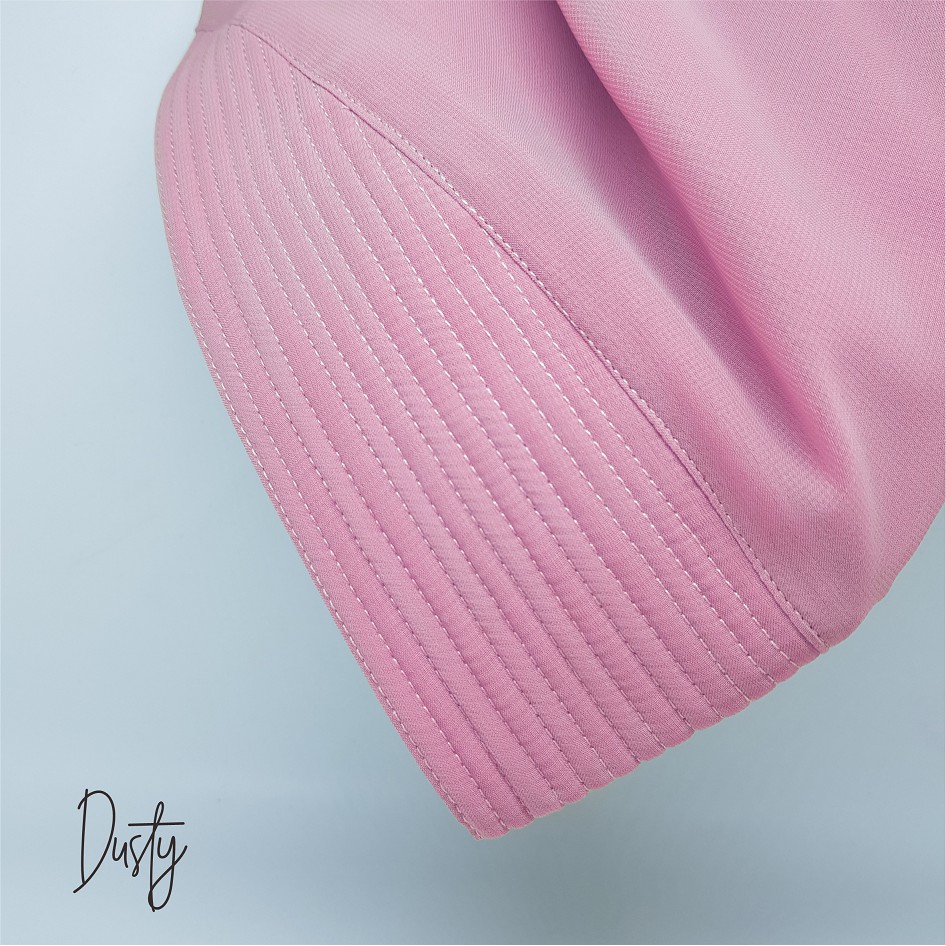 SALE Hijab Khimar raudah kancing 2 l0ayer / Jilbab kancing-DUSTY PINK
