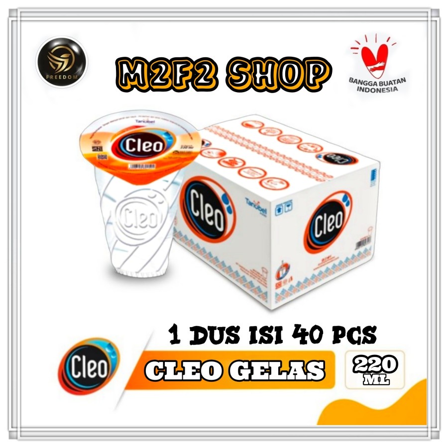 

Air Mineral Cleo Gelas Plastik - 220 ml (Kemasan Karton)