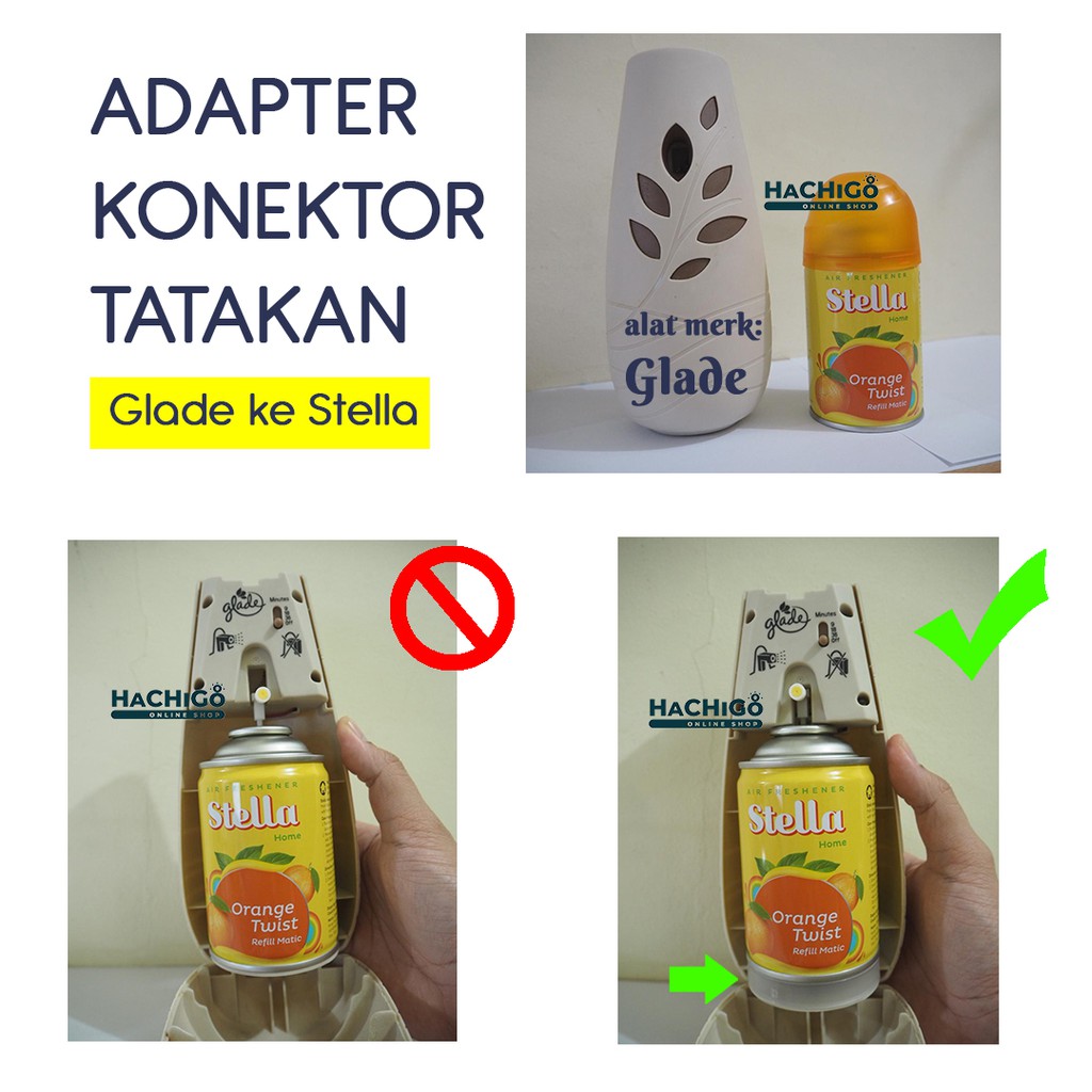 Adapter Tatakan Konektor GLADE ke STELLA matic refill 225