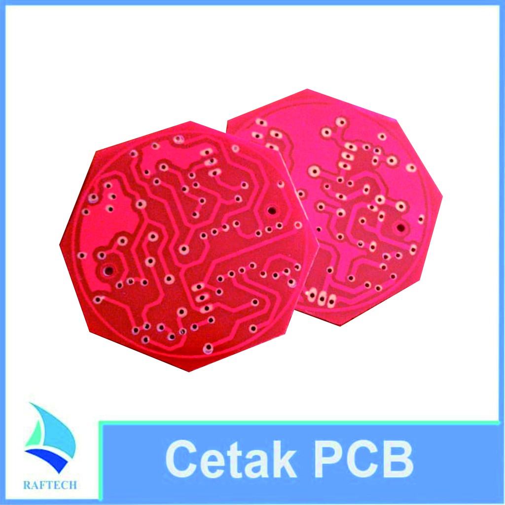 Jasa Cetak PCB Double Layer FR4 Full Masking Jalur Masking Silkscreen