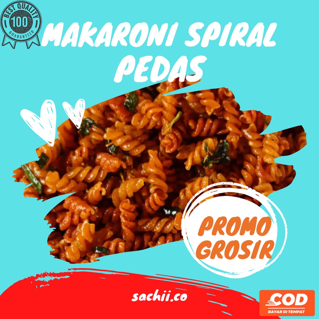 

Makaroni Spiral Pedes 150gr Makroni Cemilan Pedas Gurih Bumbu Khas (PROMO SPESIAL GROSIR)