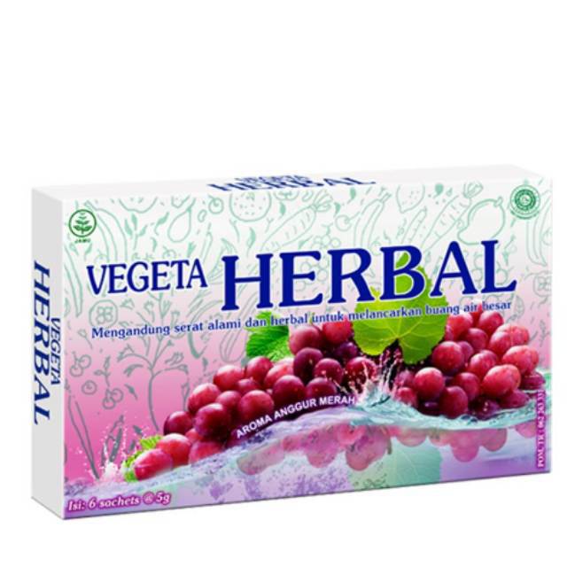 

Vegeta herbal aroma anggur merah isi 6 sachet