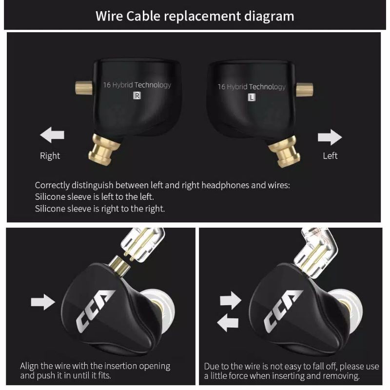 CCA CA16 with Mic 7BA+1DD Hybrid Drivers In Ear Monitor Earphone HIFI