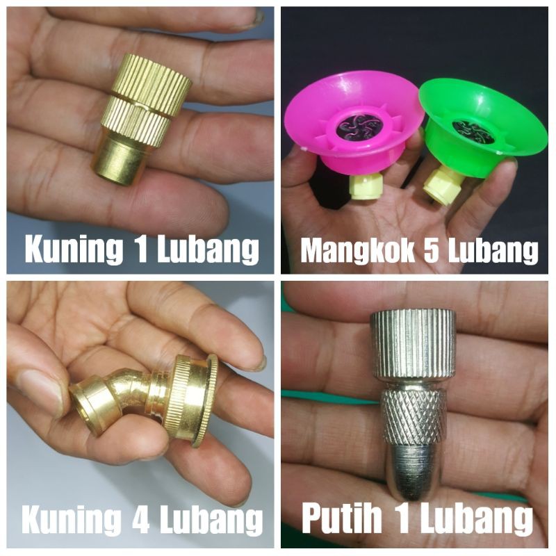 Nozzle Spuyer Tangki Nosel Spuyer Pengkabut Nozle Sprayer Kabut Embun 1-8 Lubang Sparepart Tangki