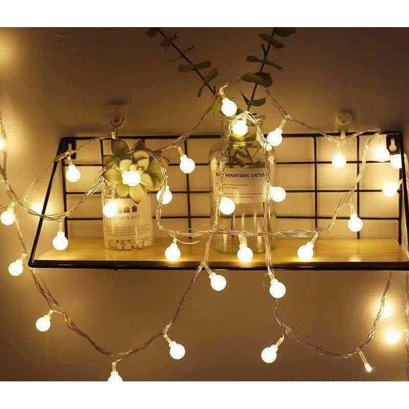 ☛TK☚ E007 Lampu Tumblr Bola hias dekorasi natal 50 LED Bulat Tumbelr Lamp Model Anggur 10 Meter COD