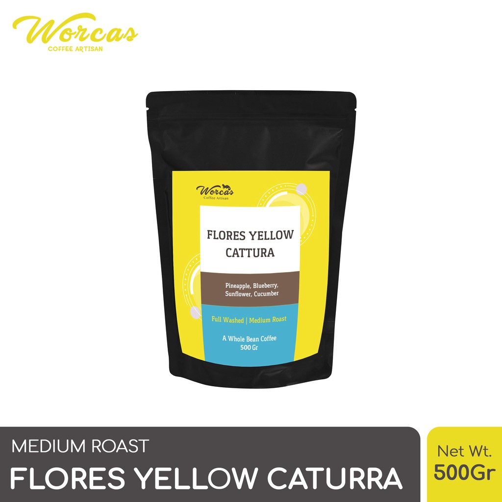 

WORCAS Kopi Arabika Flores Yellow Caturra 500 Gram - Medium Roast