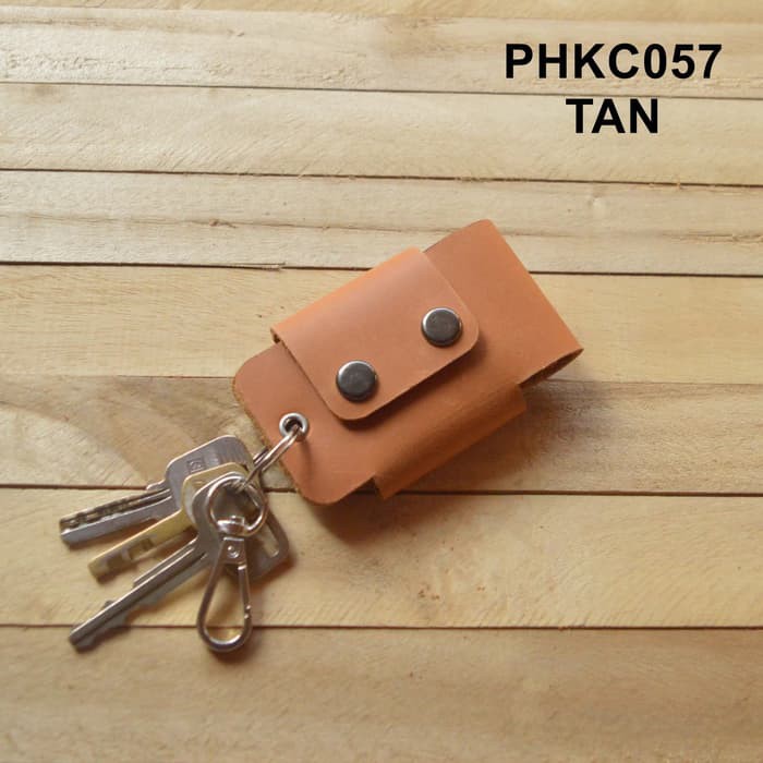 gantungan kunci kulit tan key wallet key organizer key holder