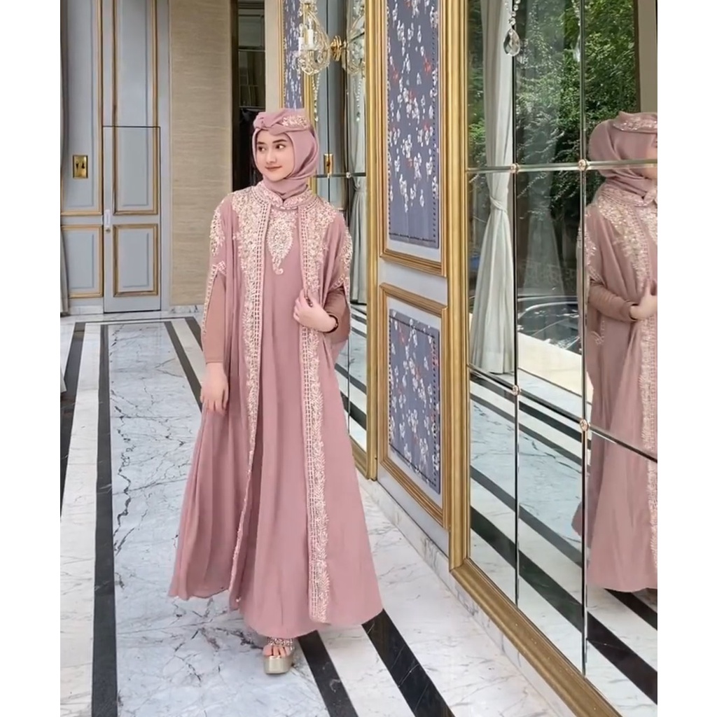 Kaftan Wanita Lebaran | Kaftan Putih Premium | Kaftan Jumbo Mewah Pesta | Kaftan Premium Import | Ka