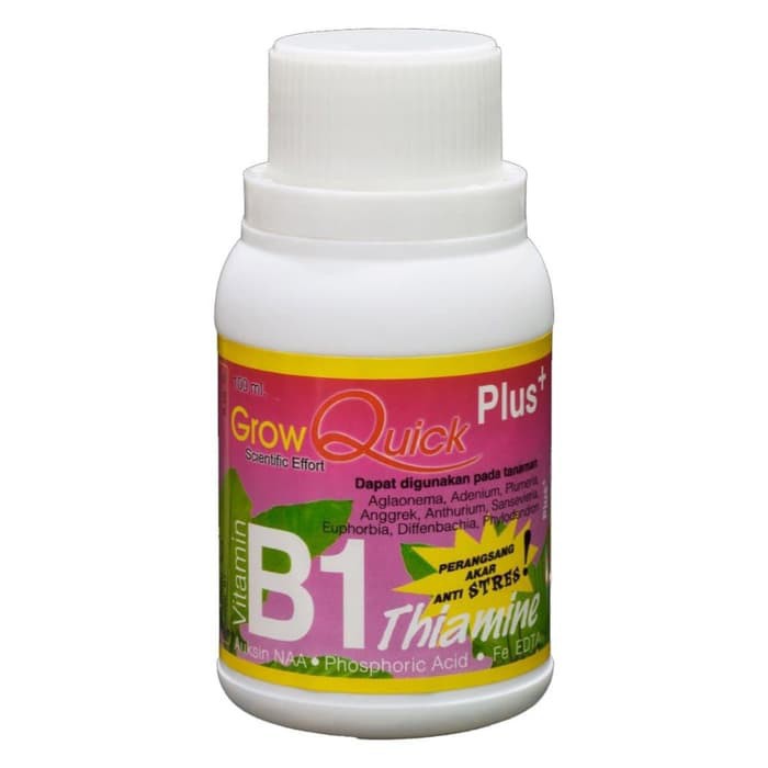 Pupuk Vitamin B1 Grow Quick Plus Perangsang Akar Anti Stres Tanaman