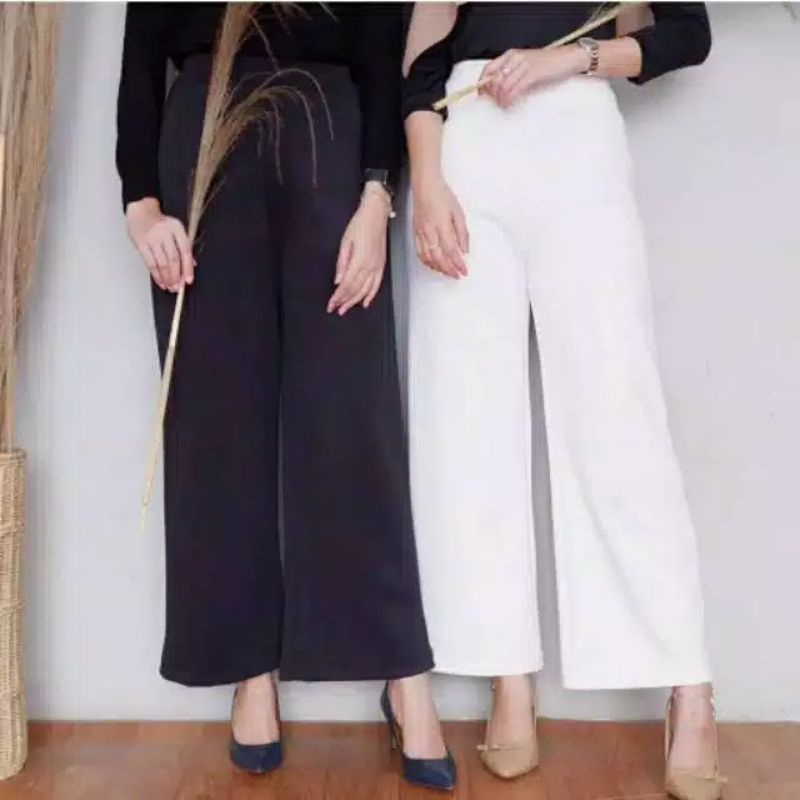 Highwaist Kulot Linen Import Kulot Linen Premium Laura Slim Seoul Kulot Polos Scuba Premium / Kulot