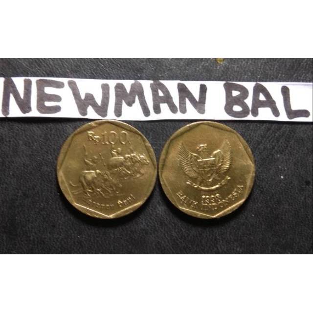 #29 Uang Koin Kuno Indonesia Asli 100 Rupiah Karapan Sapi