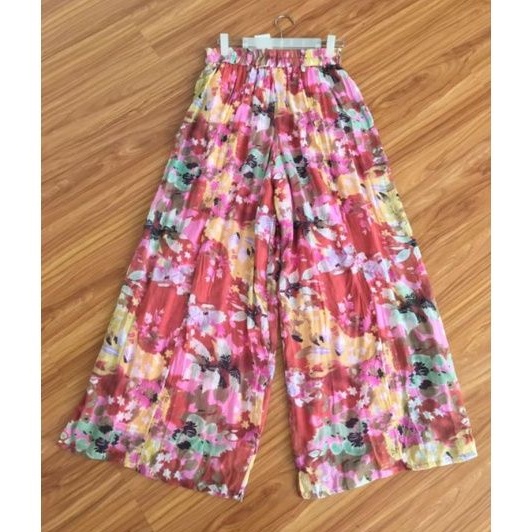 Kulot Motif Katun Silk Palazzo Wanita Allsize