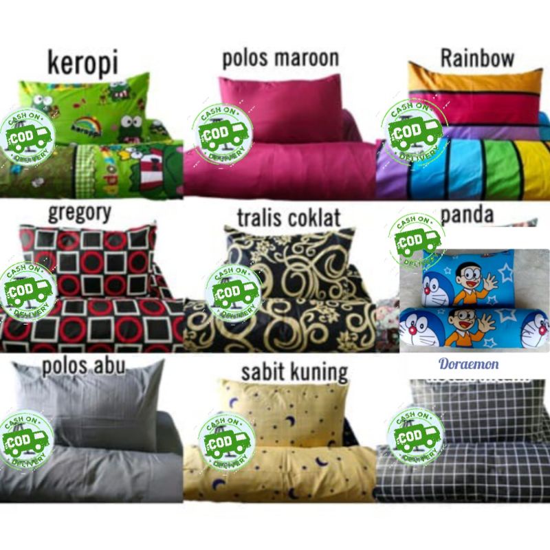 SARUNG BANTAL DAN SARUNG GULING MOTIF KOTAK KOTAK DAN AESTENTIC GROSIR EMILI