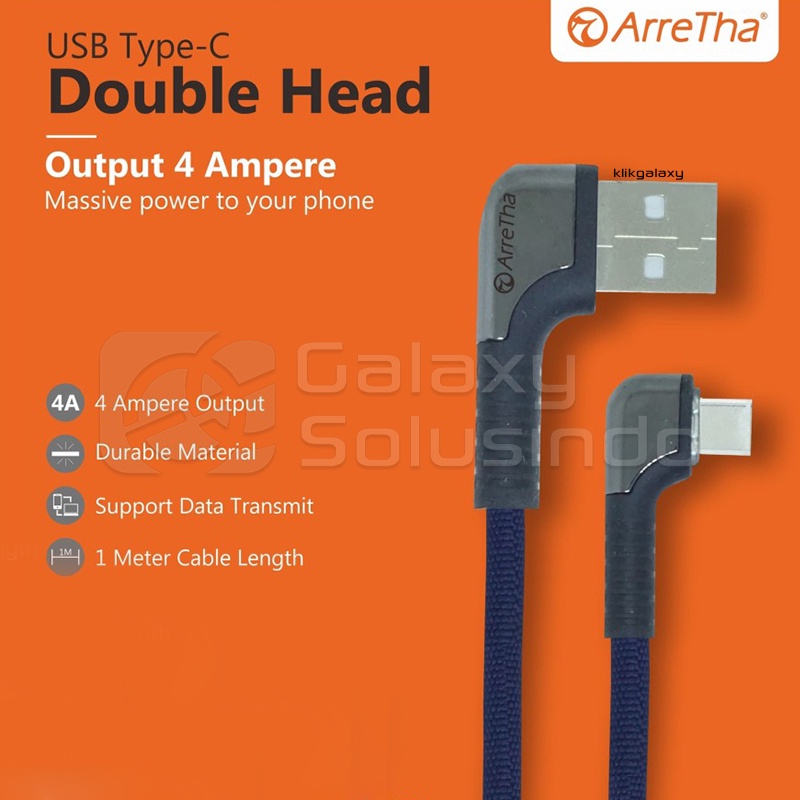 ARRETHA AT32 DOUBLE HEAD Type-C USB Fast Charging Cable