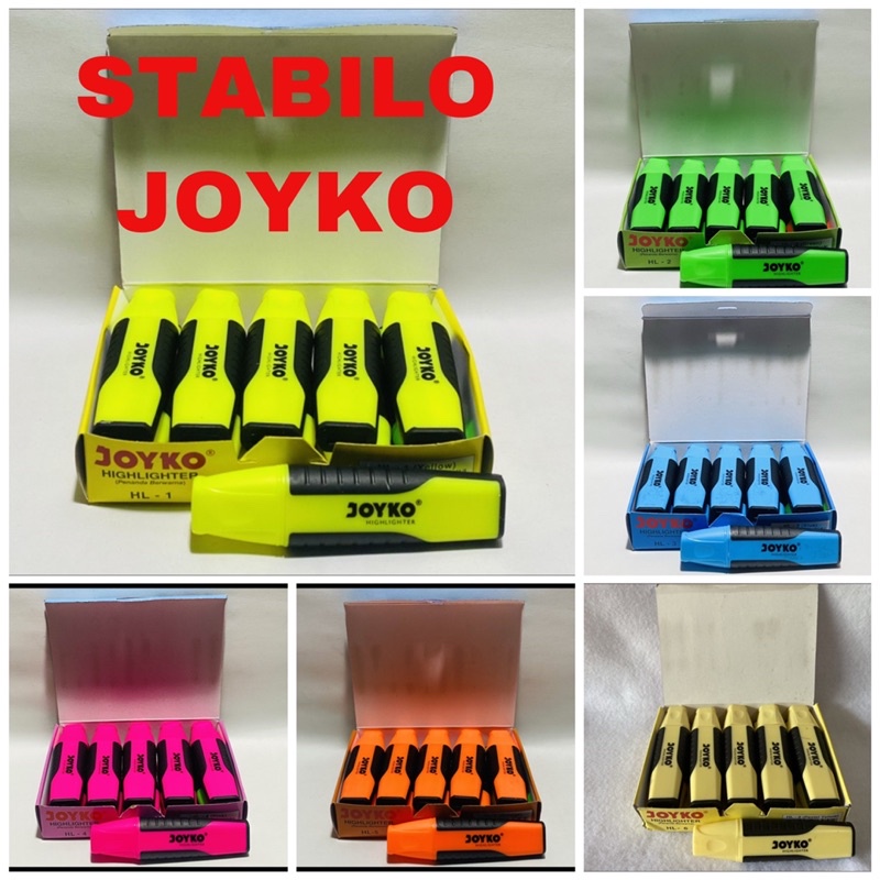 

HIGHLIGHTER / STABILO JOYKO / PENANDA JOYKO / 1 BOX ISI 10 PCS
