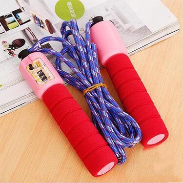 AGB - ATSL29 Tali Skipping Dengan Penghitung / Jump Rope Olahraga Lompat Tali Import-PINK
