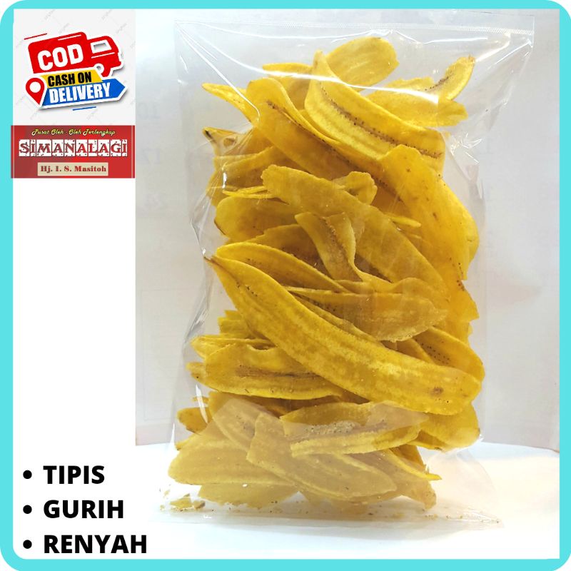 

KERIPIK KRIPIK PISANG ASIN TIPIS RENYAH GURIH oleh oleh bandung