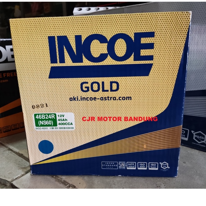 Accu Incoe GOLD NS60 45 Ah keluaran Astra aki mobil rush terios avanza swift sx4 corona taruna