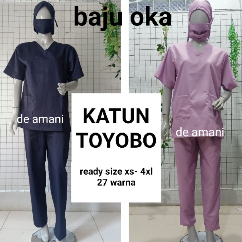 baju oka  pendek katun TOYOBO