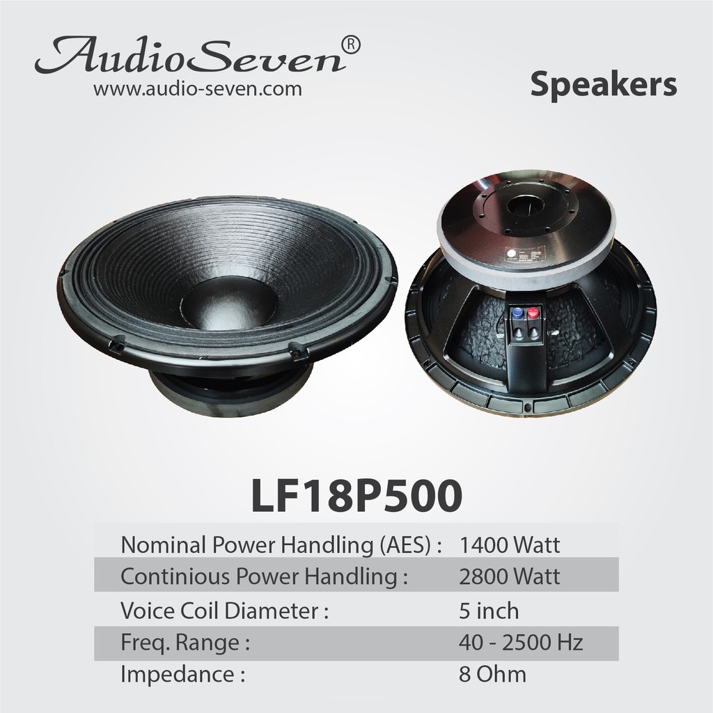 CahayaMusik speaker audioseven LF 18 P500 18 in original ( bukan RCF , ACR array ) high quality