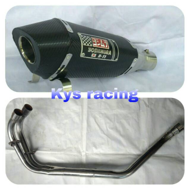 Knalpot racing yoshimura for ninja250 fi karbu z250