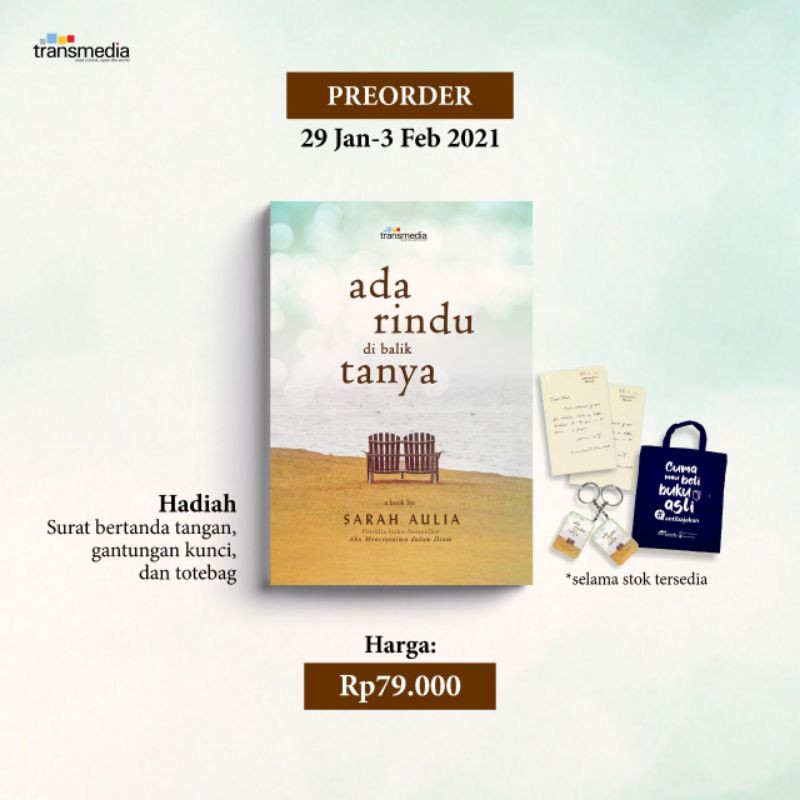 

PRE-ORDER ADA RINDU DI BALIK TANYA - PENA KECIL