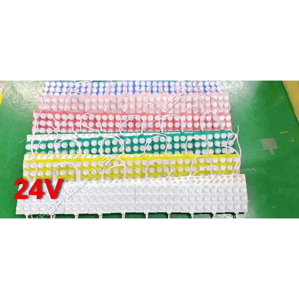 40Pcs Modul 3030 9 LED Tipe 7560 24V - Pink Icy Blue