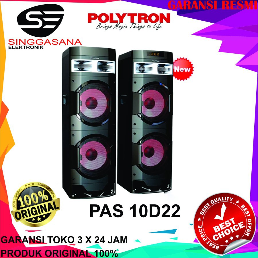 SPEAKER AKTIF POLYTRON PAS-10D22 / PAS10D22 , Bluetooth Speaker