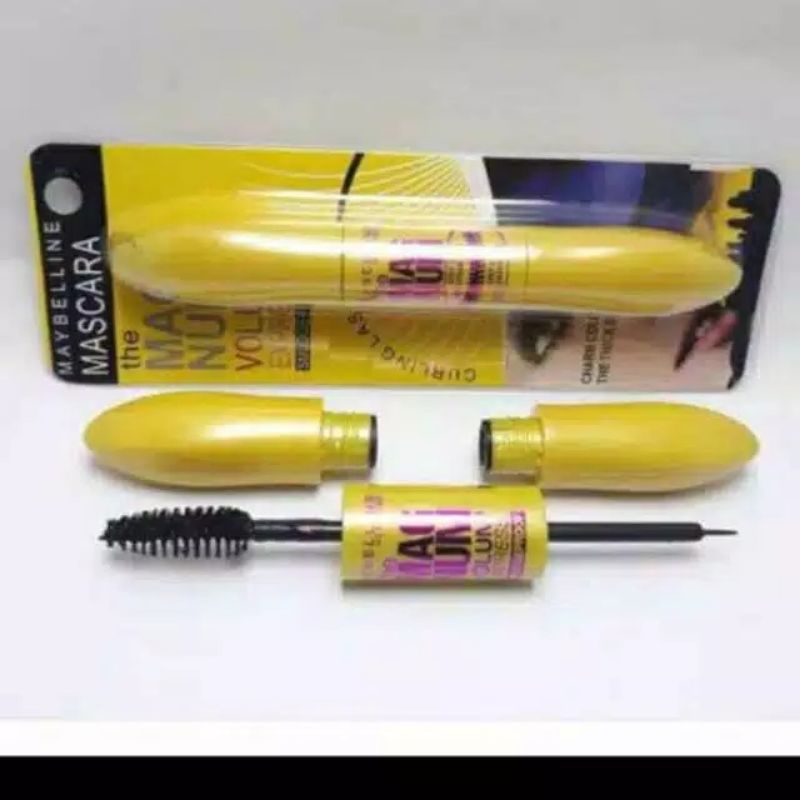 Jual MASCARA+EYELINER MAYBELLINE 2in1 (KUNING) Shopee Indonesia