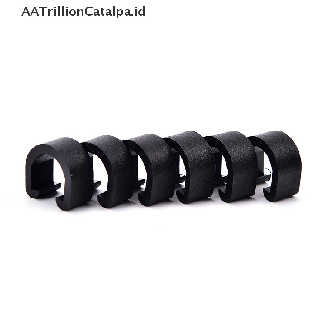 Aatrillioncatalpa 20 Pcs Klip Penjepit Kabel Rem Sepeda MTB Bentuk C Bahan Plastik