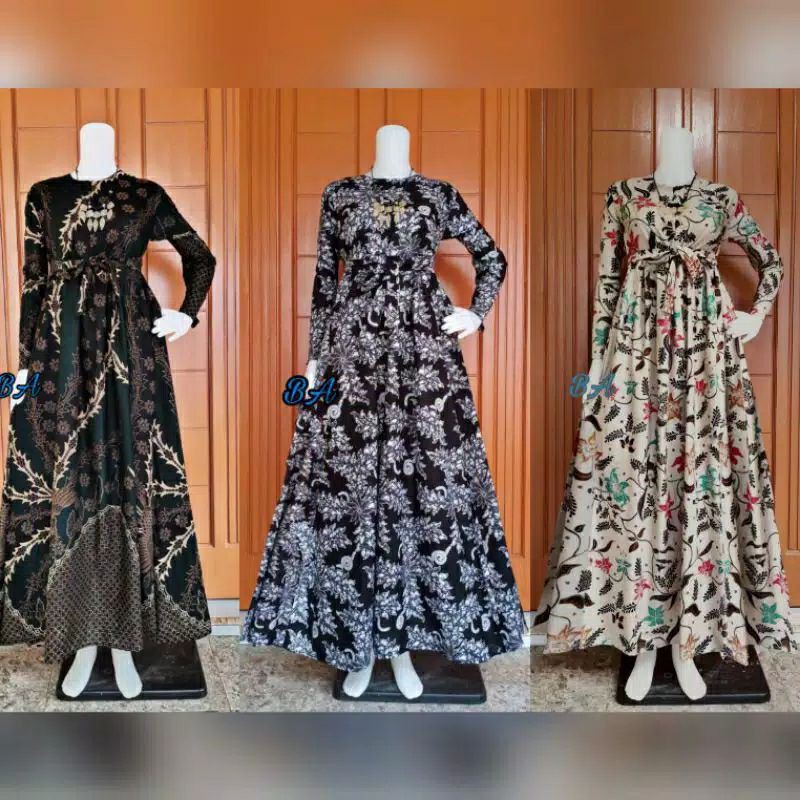 MS GAMIS BATIK SRIWEDARI MAXI JUMBO BUMIL/BUSUI KATUN SOGAN ALLSIZE