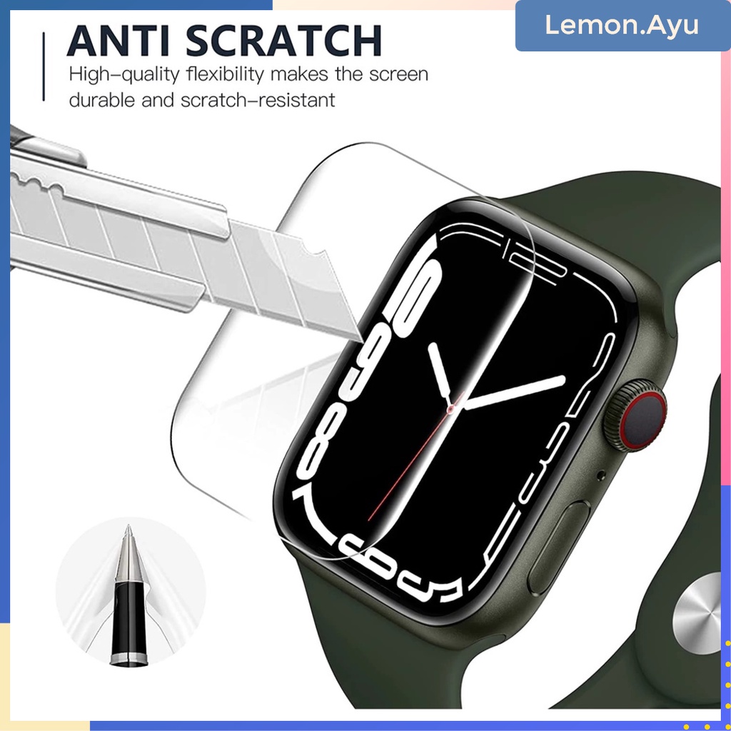 Anti Gores Screen Full Cover Soft Protector Hydrogel Film for Apple Watch 7 41mm 45mm iWatch S1~S6