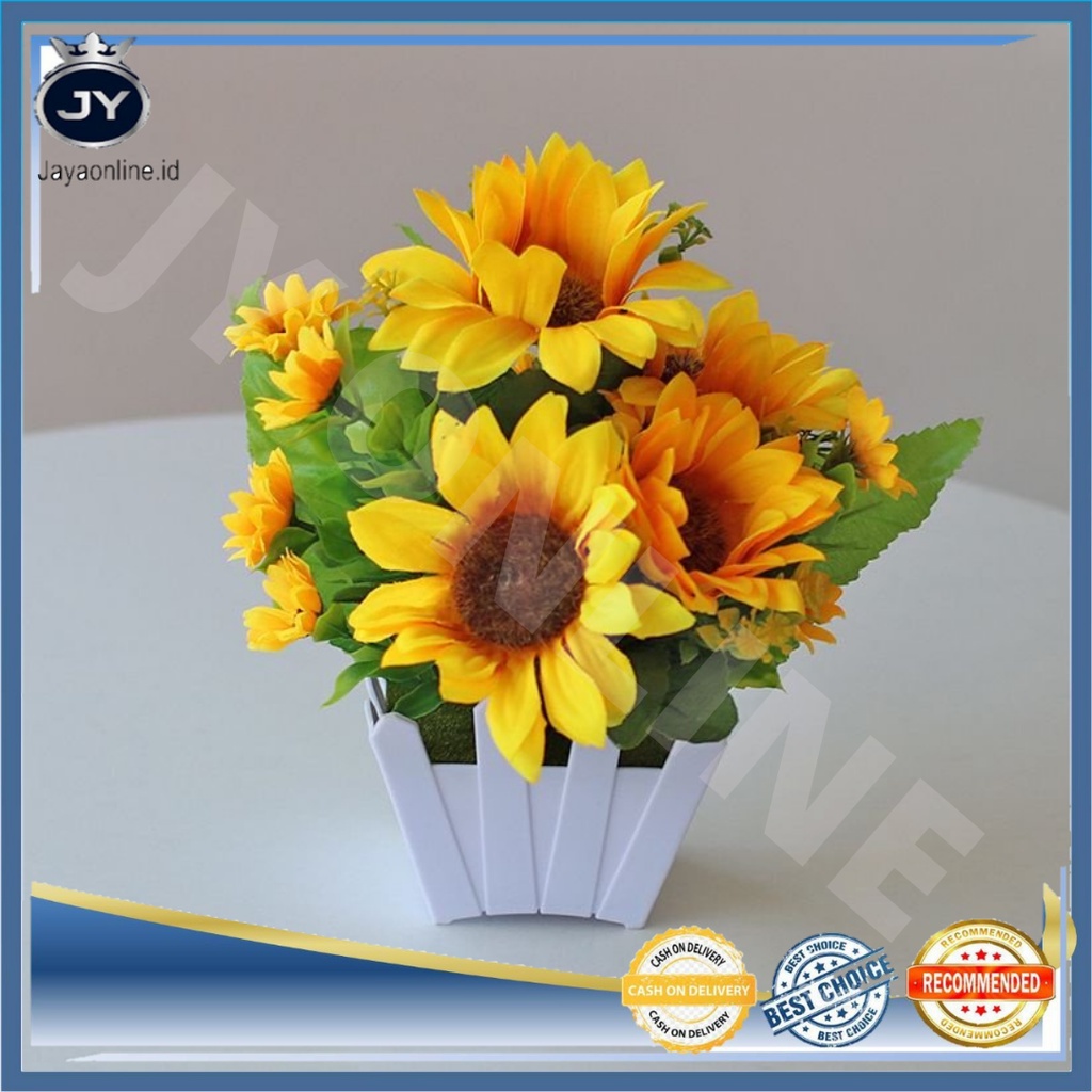 JY Pot45 Tanaman Hias Artificial bunga matahari Dekorasi Rumah Bunga Hias Sunflower Import Murah