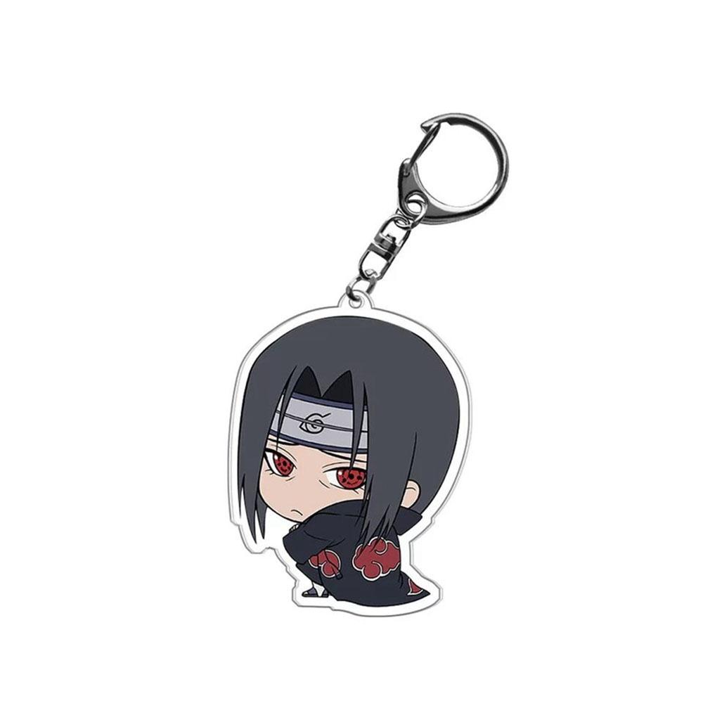 Lanfy Naruto Gantungan Kunci Untuk Anak-Anak Liontin Miniatur Anime Jepang Darah Panas Anime Acrylic Key Ring