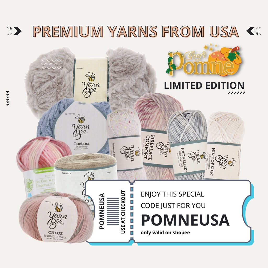 LIMITED USA - FUR THE MOMENT - CROCHET KNIT YARN FLUFFY FUZZY BENANG BULU