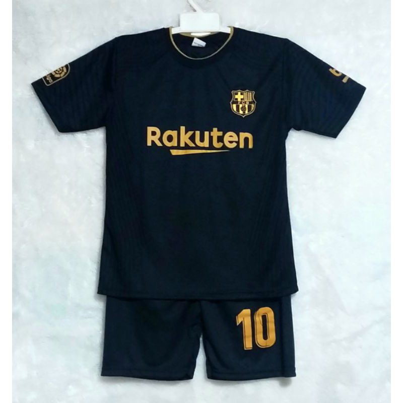 SETELAN BAJU BOLA ANAK LAKI LAKI/GRATIS SABLON NAMA DAN NOMER PUNGGUNG/NEW JERSEY BARCA