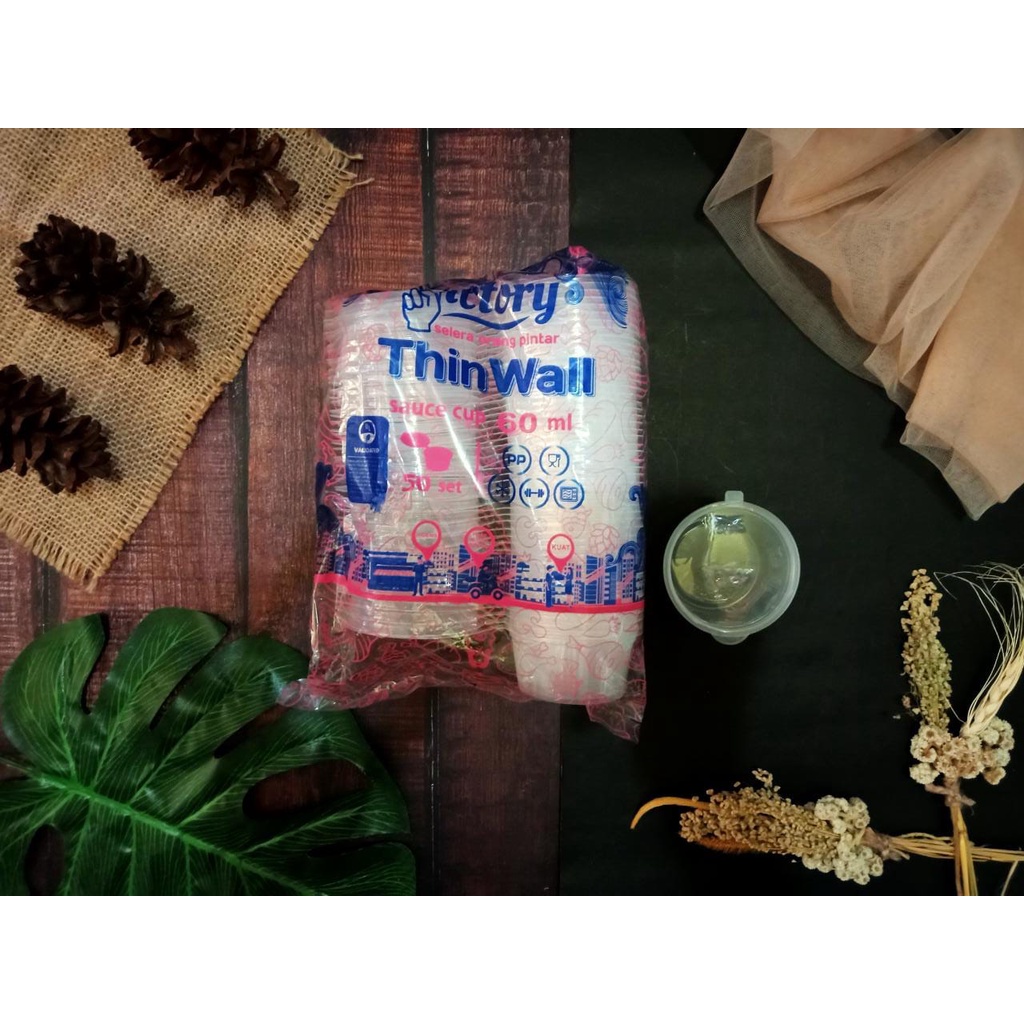 THINWALL SAUCE CUP 60ML (P3) - CUP SAMBEL - SAOS - 50PCS